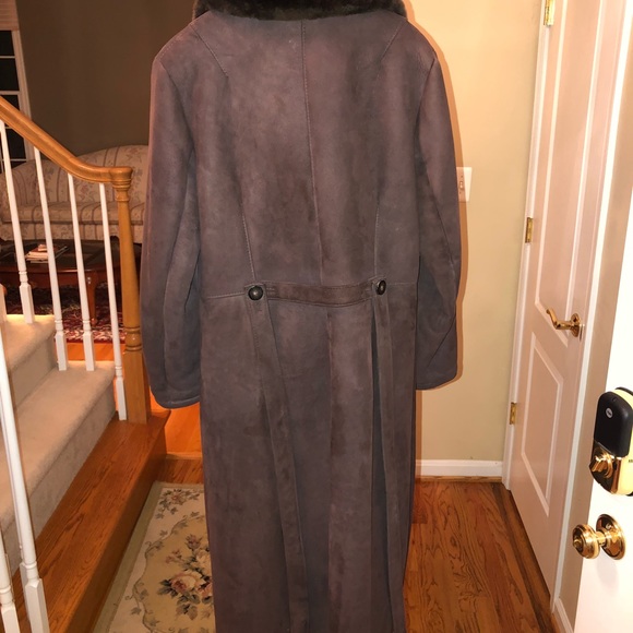 Vintage Sawyer of Napa Shearling Suede Coat - Picture 3 of 5